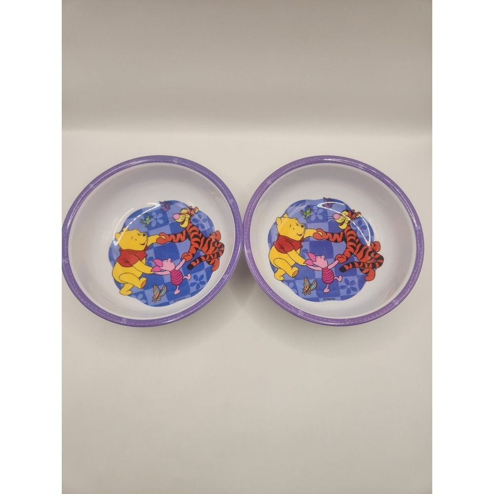 2 Classic Disney Winnie the Pooh Melamine Bowls Retro Zak Designs
